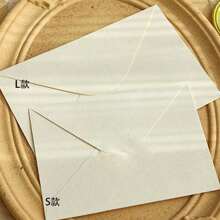 10 cái/gói Lanh Kết cấu Phong bì , Phong cách Vintage Da bò Dày Giấy Lời mời Phong bì , DIY Thẻ Lưu trữ , Viết tay Lá thư In Phong bì - trắng - Xem 6