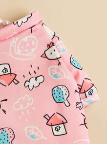 1pc Polyester Cartoon Pink T-shirt For Small Dogs Or Cats, Suitable For All Seasons - Multicolor - View 6