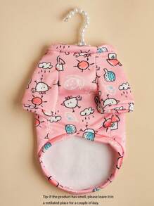 1pc Polyester Cartoon Pink T-shirt For Small Dogs Or Cats, Suitable For All Seasons - Multicolor - View 5