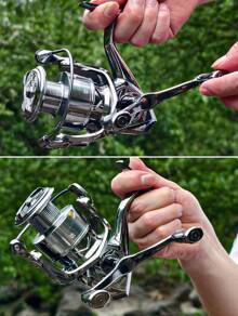 SOUGAYILANG Double Rocker Arms Aluminum Spinning Reel - High-Speed 5.0:1/4.7:1 Gear Ratio Fishing Reel, For Smooth Fishing Experience Christmas Decor