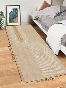 Tapis de sol à motif de lignes pour la décoration intérieure de la maison. Tapis antidérapant et anti-peluches, facile à nettoyer, résistant aux taches, pour la chambre à coucher, la salle de bain, la cuisine, la buanderie, le bureau de la maison, le salon.