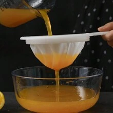 1 件装豆浆过滤器过滤筛，带手柄豆浆过滤器，细网家用榨汁机分离过滤器，适用于豆浆、咖啡、牛奶、酸奶、果汁、茶叶过滤器、蜂蜜、葡萄酒 - 彩色 - 查看 7