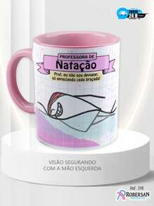 Porcelain Mugs Swimming Teacher Swimmer Swimmer Professor Flork Different Personalized Coffee Ceramics - 粉色 - 查看 2