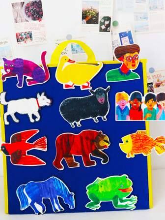 BELLKIDS 11 Pcs/Set (Brown Bear, Brown Bear, What Do You See?)Felt Story Sets, Storytelling Performance Props, Montessori Toys, Sensory Cognition, Reading Games, Felt Toys, Suitable For Classroom, Family, Parent-Child Interaction Props, Student Teaching Aids