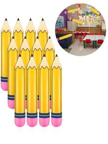 1PC 27in, Giant Large Inflatable Balloon Birthday Party Favors Blow Up Balloons Hanging Decorations Homecoming Graduation Decorations Room Photo Props Classroom Prizes, Perfect For Birthday Party, Homecoming Celebration,Christmas Decorations, Holiday Items,Back To Schools Supplies. (Pencil, 27 Inch)