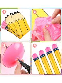 1PC 27in, Giant Large Inflatable Balloon Birthday Party Favors Blow Up Balloons Hanging Decorations Homecoming Graduation Decorations Room Photo Props Classroom Prizes, Perfect For Birthday Party, Homecoming Celebration,Christmas Decorations, Holiday Items,Back To Schools Supplies. (Pencil, 27 Inch)