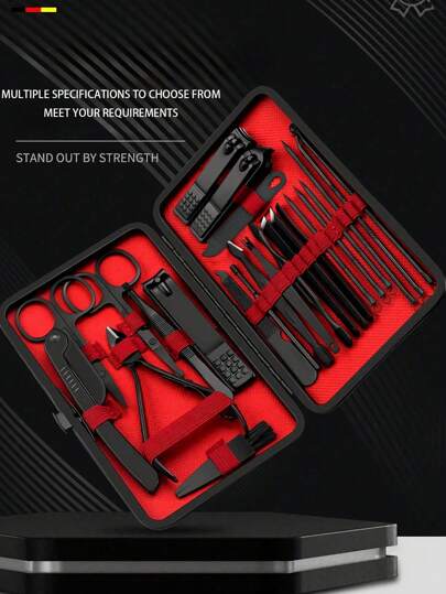 Maniküre Set Professionelles Pediküre Set Nagelknipser Kit - Nagelpflege Werkzeuge - Grooming Kit Mit Luxuriöser Reise-etui