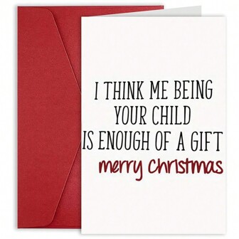1PC. Christmas Card, Funny Christmas Card, Holiday Card, Merry Christmas, Snowman Card, Christmas Card For Husband, Wife, Mom, Son, Boyfriend, The Best Gift For Family, Friends