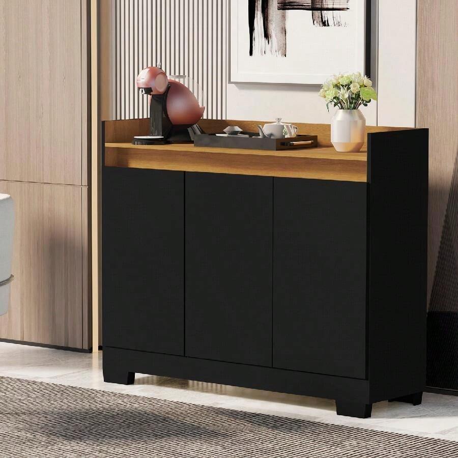 Quality Furniture Rack Aparador Cantinho Café Retro Buffet 3 Portas