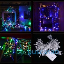 Led String Light 110V 220V 100 Leds 10M Christmas Multipurpose Window Decoration Transparent Wire - 黃色的 - 查看 2