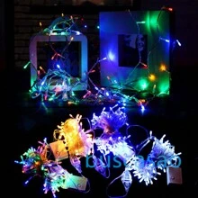 Led String Light 110V 220V 100 Leds 10M Christmas Multipurpose Window Decoration Transparent Wire - 黃色的 - 查看 4