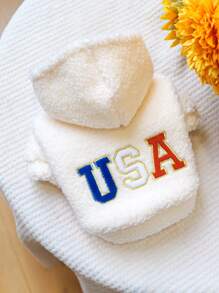 PETCIRCLE 1 bộ quần áo cho thú cưng, áo khoác dễ thương cho chó mèo nhỏ. - trắng - Xem 3