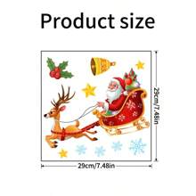 1 件卡通圣诞树、雪人、圣诞老人和雪花图案自粘式圣诞马桶座贴纸、浴室装饰 - 衛浴貼畫 - 查看 10