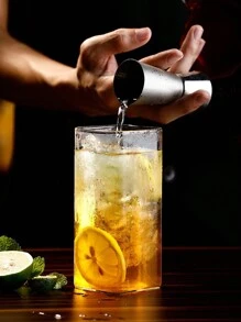 One Piece High Borosilicate Glass Simple Square Milk Tea And Cold Drink Cup, Suitable For Restaurant, Kitchen, Hotel, Cold Drink Shop, Party(Without Straw) - Multicolor - View 6