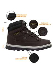 Pópidí Bota Coturno Infantil Casual Nº 28 ao 37 Moda Adventure 09.53j