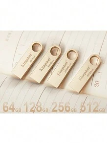 KINGSTON 金士頓64gb/128gb/256gb Usb3.2 Gen 1 U盤dtse9g3大容量金屬u盤讀取速度高達220mb/s - 香檳色 - 查看 7