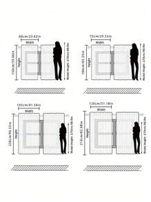 2 件开斋节穆装饰窗帘，杆袋，半透明，120 克密织，梦幻星空和东方氛围，月亮和星星图案，家居装饰 - 彩色 - 查看 7