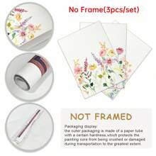 3 bức tranh màu nước hoa lá, tranh nghệ thuật cánh đồng hoa dại, tranh in hình thực vật nhiều màu sắc, tranh canvas, trang trí nhà cửa cho phòng khách, phòng ngủ, quà tặng sinh nhật và tốt nghiệp. - Nhiều màu - Xem 12