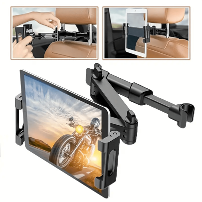 Supporto tablet per auto, supporto per tablet da poggiatesta, supporto per poggiatesta compatibile con iPad Pro, Air, Mini, Galaxy Tabs e altri telefoni cellulari e tablet da 4,7 a 12,9 pollici