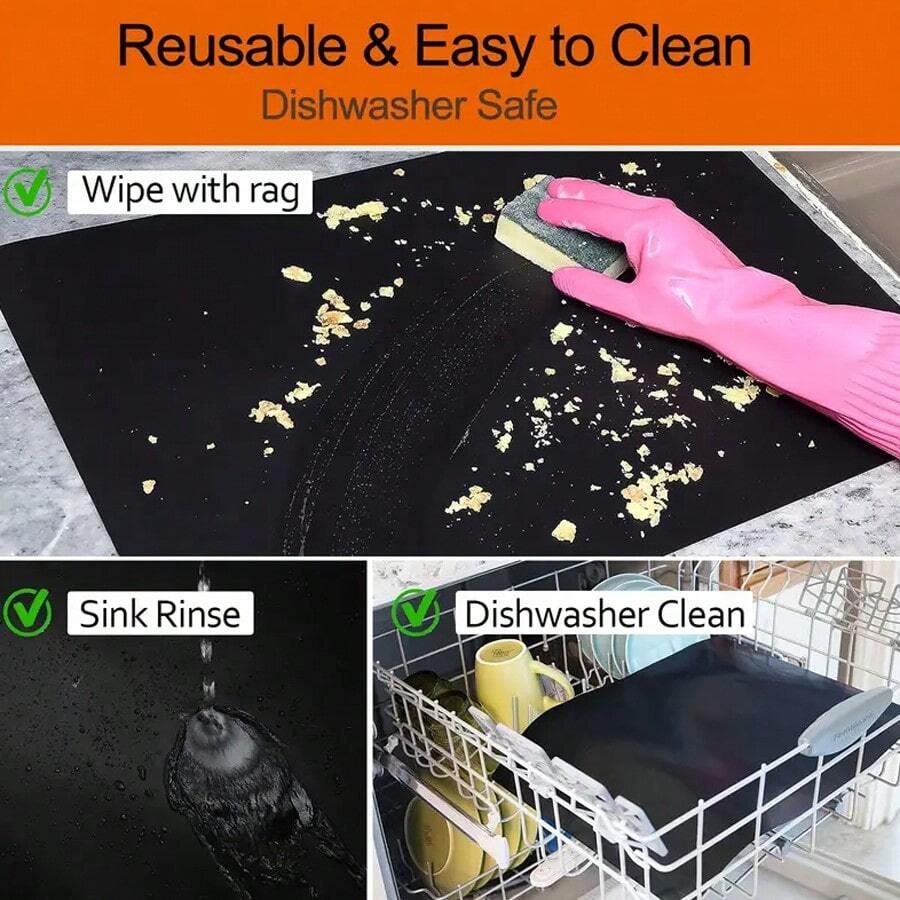 1pc HeavyDuty Non Stick Oven Mat, Easy To Clean, Suitable For Electric