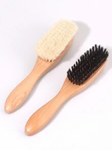 男士野猪鬃毛和羊毛发刷，理发师和发型师专用造型和美容刷 - 彩色 - 查看 6