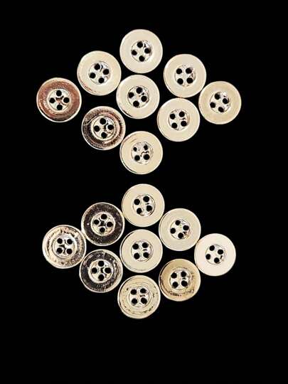 BOTAO PARA COSTURA,DOURADO ROSE 4 FURON, PACOT COM 100PCS