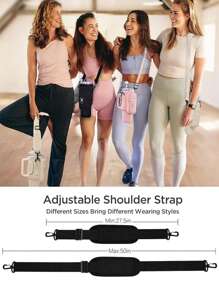 1 pieza de bolsa portadora de botella de agua con bolsillo para teléfono + 1 pieza de funda de pajita de color aleatorio para vaso aislado de 40/30 Oz, funda de botella de agua de neopreno con correa ajustable, gancho para llaves, adecuado como regalo de Navidad, regalo de Año Nuevo