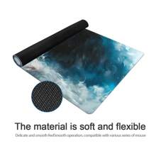 Alfombrilla de ratón con diseño de samurái japonés y lobo de anime, extra grande para escritorio, impresión HD, personalización precisa, disponible en varios tamaños, base de goma antideslizante de alta calidad, costura en todo el borde, adecuada para uso doméstico y oficina, gran regalo para amigos - dibujos animados - Ver 5