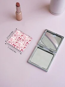 1 Gương trang điểm cầm tay Giáng sinh, Gương cầm tay siêu mỏng nhẹ có thể gập lại, Da PU màu bạc, Thép không gỉ, Khung mạ điện nano màu bạc sáng, Chi tiết tinh tế, Thích hợp cho nhiều cảnh, Mọi đám đông, Gương bỏ túi vuông có thể gập lại, Thiết kế họa tiết Giáng sinh độc đáo như Ông già Noel, Cây thông Noel, Tuần lộc, Kẹo, Người bánh gừng, Người tuyết - Nhiều màu - Xem 4