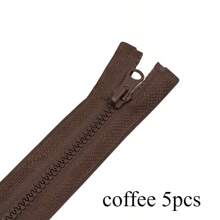 5 件 #3 树脂开口拉链，适用于服装、夹克和上衣，单面拉链，有多种颜色和尺寸可供选择 - 5件 - 查看 11