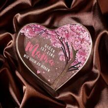 1 Stück einzigartiger herzförmiger Heimdekoration, das beste Geschenk für Mutter, Muttertagsgeschenk, Weihnachtsgeschenk von Tochter oder Sohn