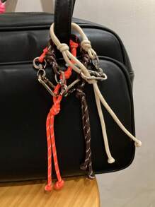 Colorful Braided Rope Creative Bag Charm Couple Bracelet Anklet Bag Accessories Multipurpose DIY Nylon Cord Fashion Car Keychain For Young Men Women College Students Christmas Gifts Gift Thanksgiving