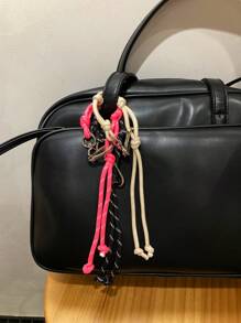Colorful Braided Rope Creative Bag Charm Couple Bracelet Anklet Bag Accessories Multipurpose DIY Nylon Cord Fashion Car Keychain For Young Men Women College Students Christmas Gifts Gift Thanksgiving
