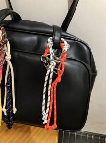 Colorful Braided Rope Creative Bag Charm Couple Bracelet Anklet Bag Accessories Multipurpose DIY Nylon Cord Fashion Car Keychain For Young Men Women College Students Christmas Gifts Gift Thanksgiving