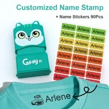 1PC Custom Name Stamp, Custom Name Stamp For Clothing, Custom Name Stamp For Students To Identify Personal Daily Necessities Such As Clothes, Socks, Bed Sheets, Waterproof And Washable Handwritten Signature Stamp Back To School,Back To School,School Supplies
