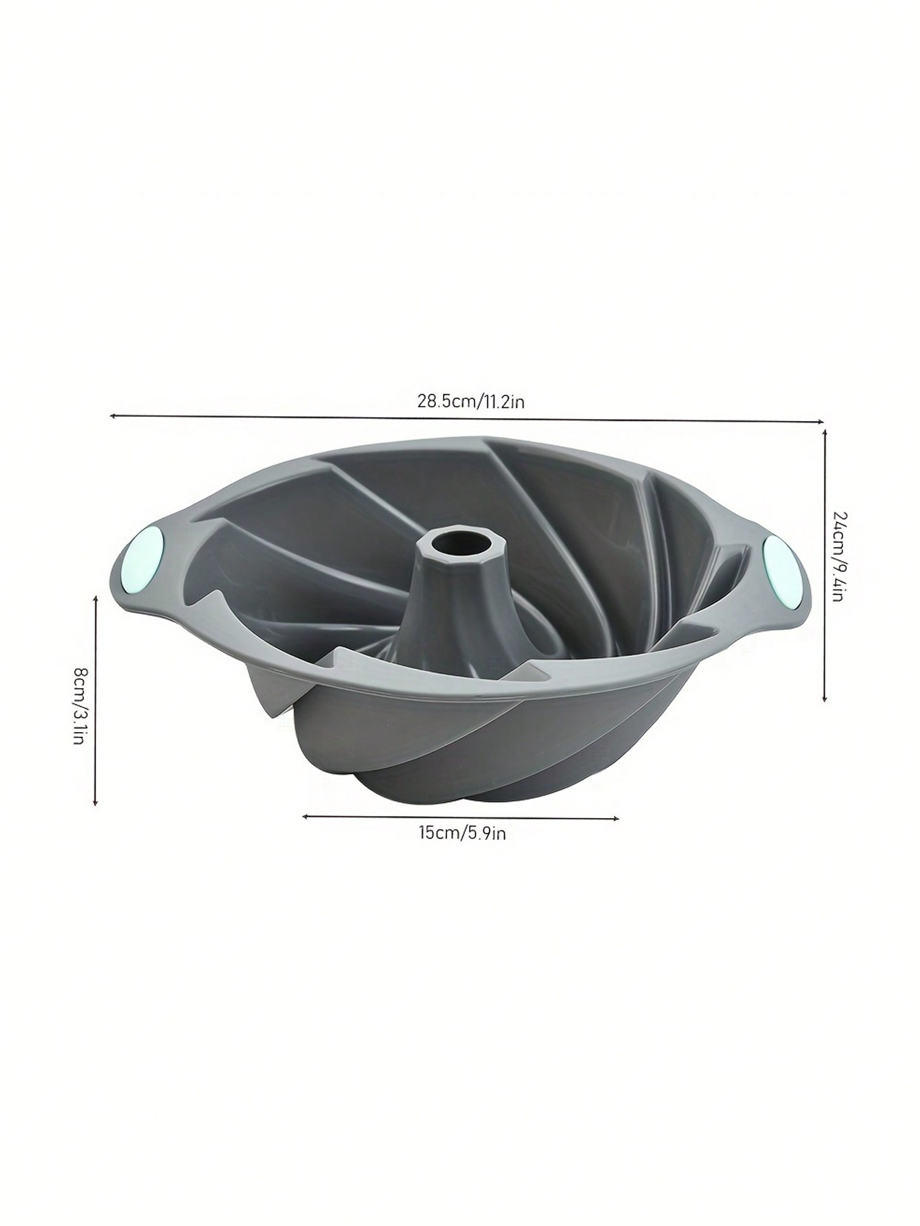 قالب كيك بأنبوبة مموجة قديم ذو قطع خاصة ، أداة خبز...