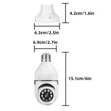 1 个 8MP 5MP 高清 1080P，双频 2.4G+5GWIFI 和 2.4GWIFI 可选配置高清 E27 灯泡底座摄像机室外室内安全摄像机、无线 WIFI 摄像机、安全监控摄像机、IP 摄像机、PTZ 摄像机 - 白色 - 查看 3