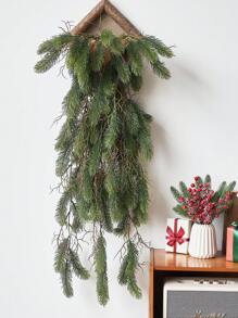 1pc Artificial Hanging Plants Pine Needles Branches Garland Green Plants Pine Needles,Fake Greenery Plants For DIY Garland Wreath Wall Decor Embellishing And Home Garden Decoration, Table Decoration,Centerpieces,Artificial Flowers,Plastic Flowers, Valentine's Day, Gift Gifts Birthday Graduation