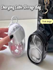 1 件便携式迷你透明拉链收纳袋钥匙扣，多功能收纳袋钥匙吊坠，带钥匙扣的耳机和充电器盒，透明旅行配件，旅行收纳袋，化妆包，化妆包，度假收纳袋，大容量化妆品收纳盒化妆盒，适用于口红、刷子、护肤品、手机、硬币、小物品，适用于家庭、礼物、度假和节日万圣节圣诞节多功能用途 - 彩色 - 查看 9