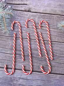 6 chiếc gậy Acrylic trang trí Giáng sinh, Mặt dây chuyền kẹo que màu Acrylic, Đồ trang trí cây thông Noel, Dùng để trang trí cây thông Noel, Trang trí tiệc - Nhiều màu - Xem 2