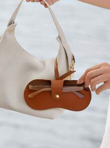 1pc Glasses & Lipstick Storage Bag, Sunglasses Pouch, Portable Eyeglasses Case, Travel Sunglasses Protective Cover For Fall Home Decor For Travel Storage Bag,Makeup Bag,Cosmetic Bag,Vacation Organizer,Large Capacity Makeup Organizer Makeup Case, For Lipstick, Brush, Skincare, Mobile Phone, Coin, Small Items, For Home,Gift,Vacation And Festival Halloween Christmas Multifunctional Use,Boho Vibes