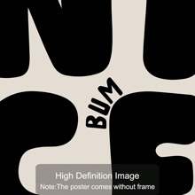 1pc Unframed Nice Bum Bathroom Decor Funny Art Poster Typography Minimalist Painting Canvas Print Wall Picture Ideal Gift For Dorm,Apartment,Restroom,Modern Home Decoration