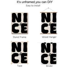 1pc Unframed Nice Bum Bathroom Decor Funny Art Poster Typography Minimalist Painting Canvas Print Wall Picture Ideal Gift For Dorm,Apartment,Restroom,Modern Home Decoration