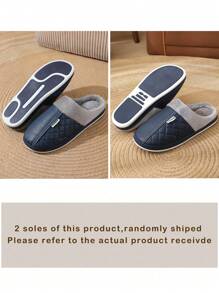 Nouvelles mules en PU imperméables, semelle souple doublée thermique épaisse, pantoufles chaudes pour femmes, convenant pour l'intérieur et l'extérieur, automne/hiver