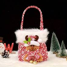 圣诞礼品袋、平安夜礼品袋、糖果袋、圣诞苹果袋包装手提袋、圣诞装饰品 - 彩色 - 查看 3