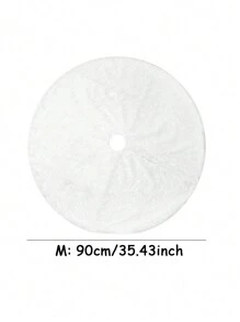 Saia para árvore de Natal branca, 78/90/122 cm, macia e felpuda, ideal para decoração de Natal em 2024. Ótima opção de presente para decoração de Natal, aniversários, quartos e ambientes. Decoração natalina de inverno. Presente perfeito para a casa. - Branco - Ver 6