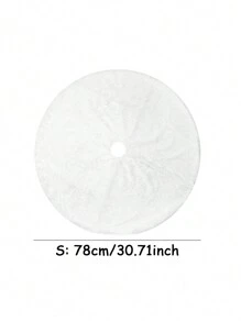 Saia para árvore de Natal branca, 78/90/122 cm, macia e felpuda, ideal para decoração de Natal em 2024. Ótima opção de presente para decoração de Natal, aniversários, quartos e ambientes. Decoração natalina de inverno. Presente perfeito para a casa. - Branco - Ver 5