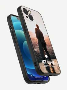 Customized Full-Print Image Phone Case, Personalized Photo Protective Phone Case, Anniversary Gift, Valentine's Day Gift, Best Friend Gift, Gift For Dad/Mom, Gift For Boyfriend/Girlfriend, Compatible With IPhone 11/12/13/14/15 Pro Max, Galaxy A15/A25/A35/A55/S23/24 Ultra,Season Picks,2025phonecase - Black - View 4