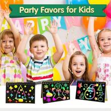 Rainbow Scratch Party Favors Kids: Birthday Gifts Bulk Scratch Art Notebook 24 Pack Scratch Paper Birthday Party Favor Girls Boys Art Craft Kit Scratch Pads Classroom Prizes , Back To School Gifts - Multicolor - View 6
