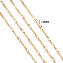 1 m Chaîne de bijoux style Ins en acier inoxydable 304 plaqué or 18 carats. Accessoires de bijouterie DIY pour bracelets et colliers